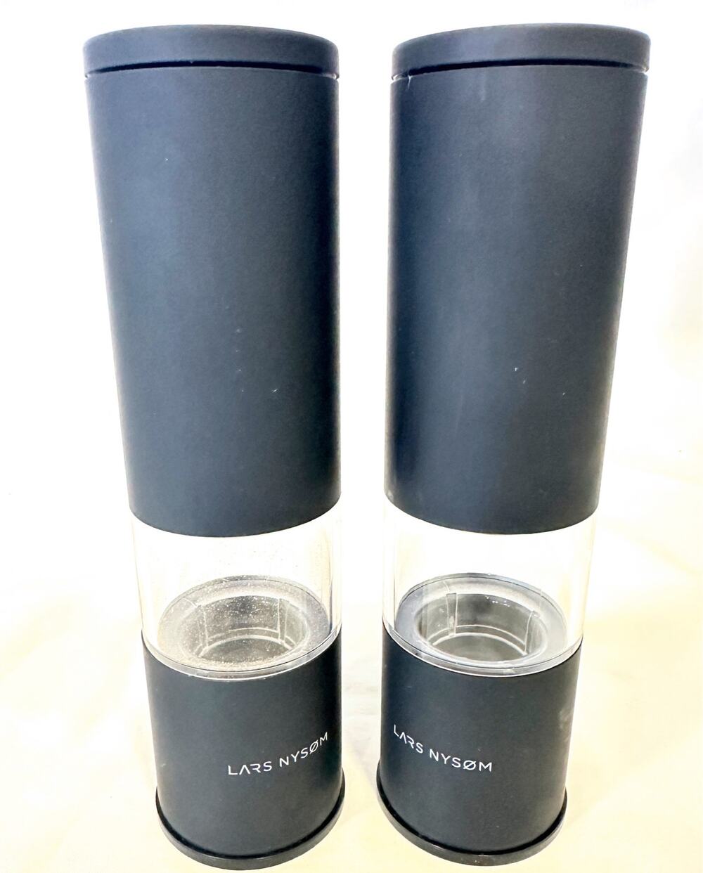 LARS NYSØM Manual Salt & Pepper Grinder Set Ceramic Stainless Steel Used